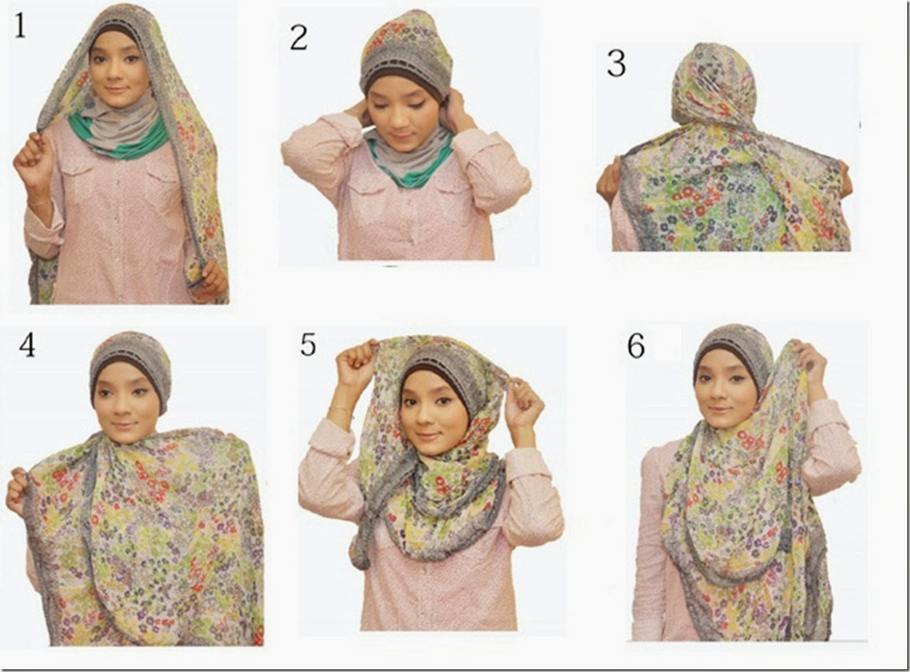 6 Langkah Kreasi Simple Jilbab Segi Empat terbaru 2019 6 Langkah Kreasi Simple Jilbab Segi Empat terbaru 2019