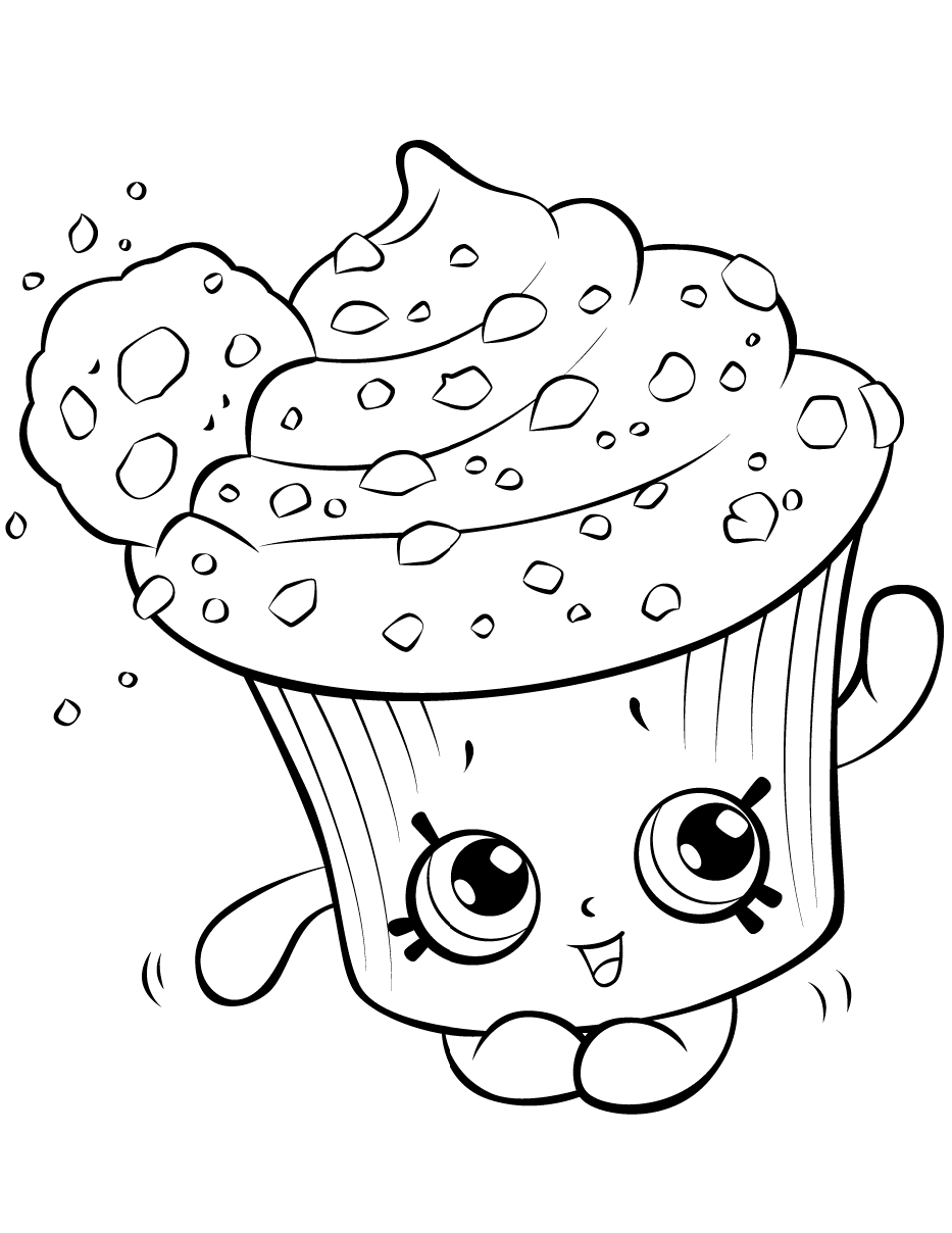 Cream Cake Shopkin Coloring Page - Free Printable Coloring Pages for Kids