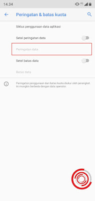 5. Nantinya Peringatan data tidak akan berfungsi, alias sebanyak apapun kuota internet yang sudah kalian gunakan, tidak akan muncul peringatan kembali