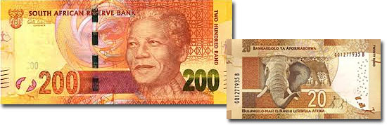 Dinheiro do mundo - África do Sul - Rand