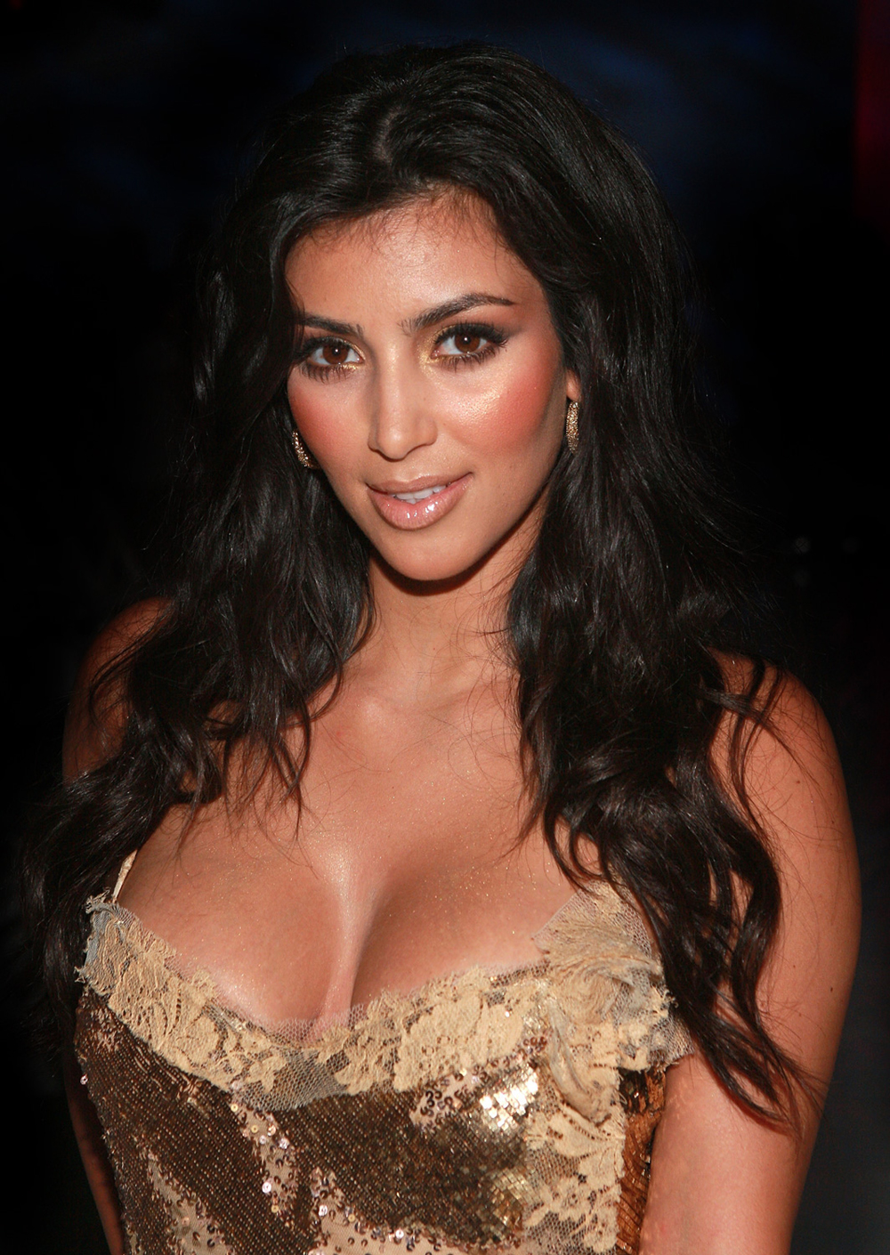 Kim Kardashian Dark Hair Color 07