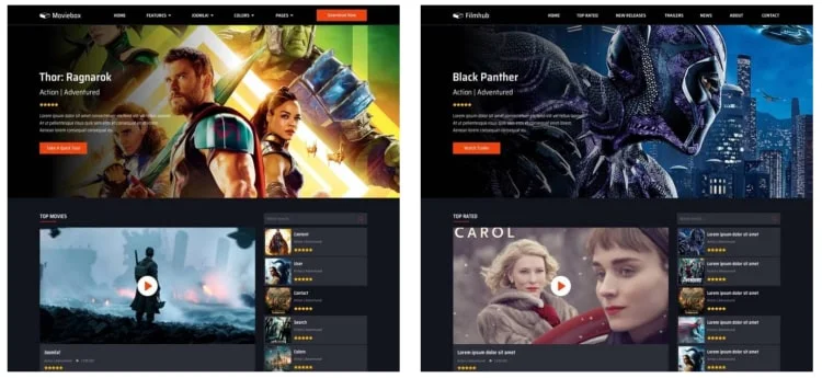 moviebox шаблон для joomla