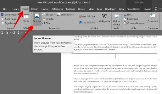 Cara Menempatkan Dua Gambar Berdampingan di Word-6