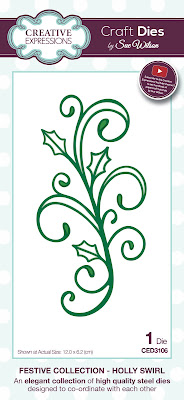 Festive Collection Holly Swirl Die - CED3106