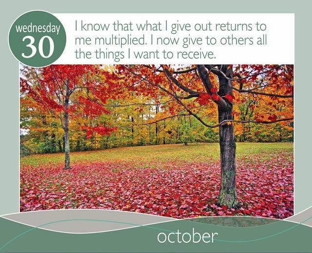 Affirmation for today ~ October 30, Wednesday ♥