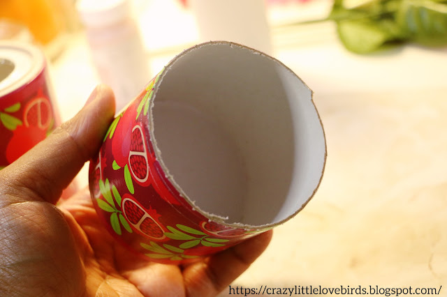 A cut section of Kleenex tube