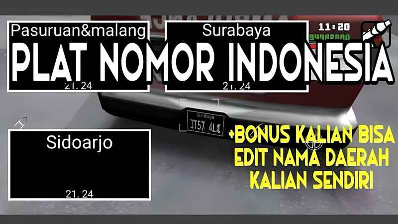 [SA] MOD Plat Nomor Indonesia - GTAid.blogspot.com