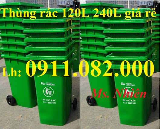  Thùng rác giá sỉ- chuyên cung cấp thùng rác 120l 240l 660l giá rẻ- lh 091108200 2323
