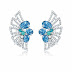 Aquamarine diamond earrings