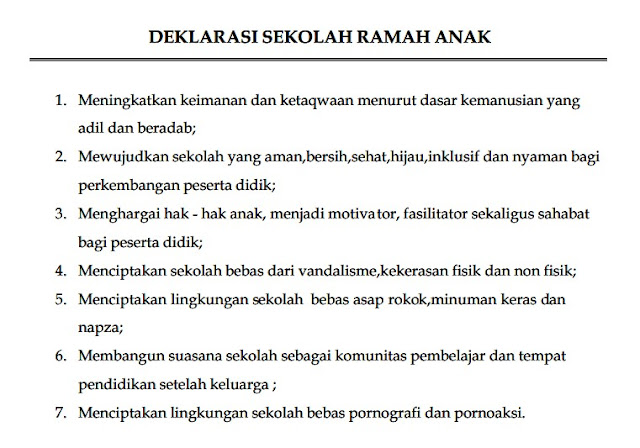 Deklarasi Sekolah Ramah Anak