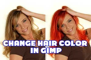 How to change hair color in GIMP