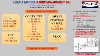 job vacancy container ship