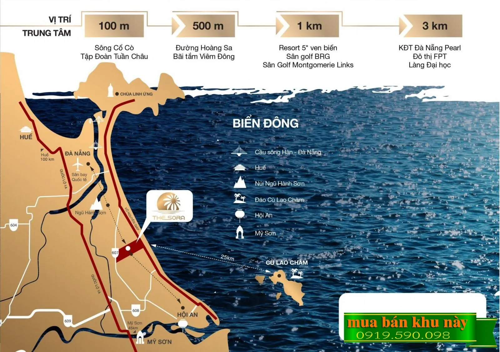 Vị trí dự án The Sora trên bản đồ