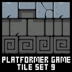 Castle Platformer Game Tile Set