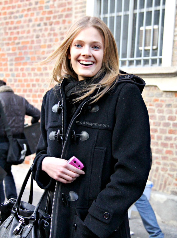 Constance Jablonski after Blumarine Milano February 2011