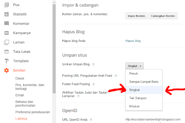 Cara Agar Artikel tidak Dicopy Paste dengan Melakukan Pengaturan Feed