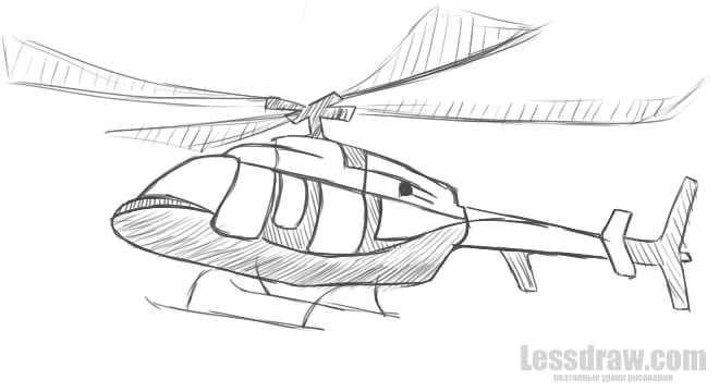 Vẽ một chiếc trực thăng đáng yêu