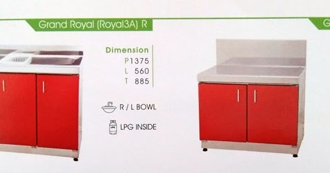 Toko CEMERLANG Kitchen Set Royal Royal Kitchen Cabinet 