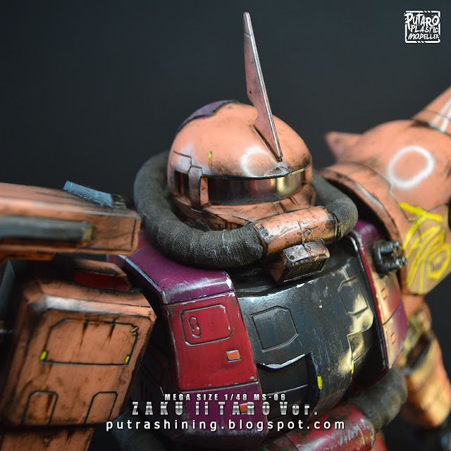 Customize Mega Size 1/48 Zaku II with Recycle & Reuse Stuff by Putra Shining