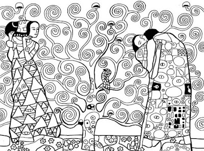 Klimt para colorear gratis