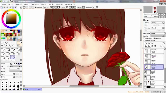 Cara Membuat Gambar Anime Fan art Dengan PaintTool SAI 