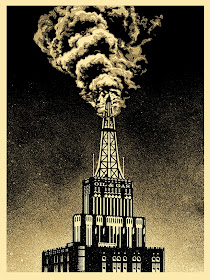 “Oil & Gas Building” Obey Giant Screen Print by Shepard Fairey