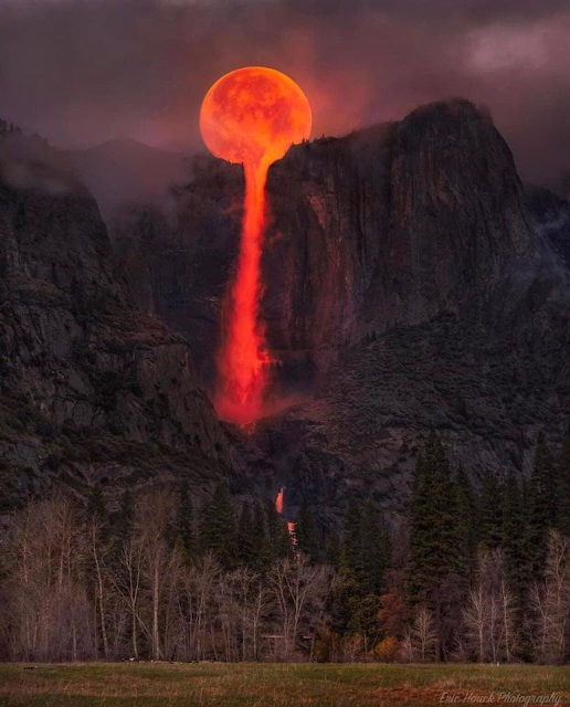 The Moon over Yosemite Falls is simply exquisite...