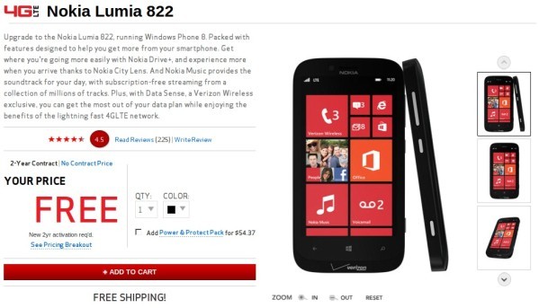 Nokia Lumia 822 Gratis Dari Verizon