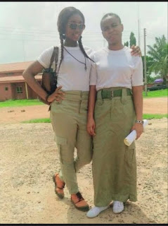 National Youth Service Corps woman on trouser 