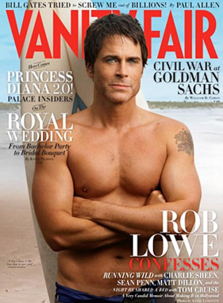 rob lowe vanity fair cover. Rob Lowe graces this month#39;s
