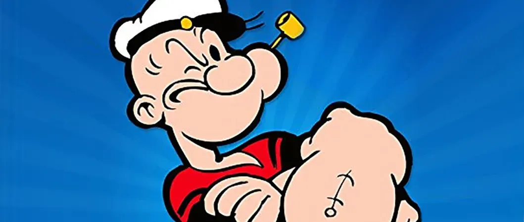What does the character Popeye famously eat to boost his strength?