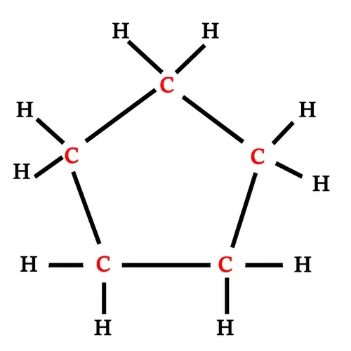 Structural formula of Cyclopentane