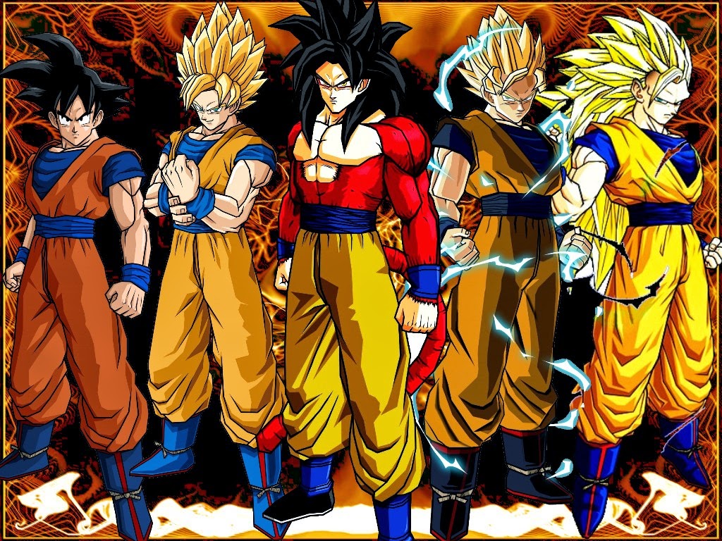 imagenes de goku con sus fases - Todas las Fases de Goku y Vegeta (Fusiones) Taringa!