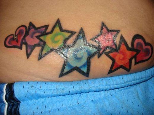 Star Tattoo Back Of Neck. ack star tattoos sweeping