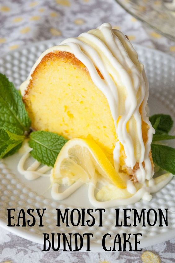 This easy moist lemon bundt cake drizzled with lemon cream cheese frosting is a fantastic nearly from scratch dessert! It's super moist and super tasty!