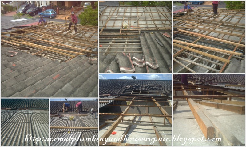 NORMAL PLUMBING: ATAP BOCOR TUKAR ATAP JENIS METAL DECK