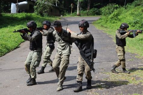 Satbrimob Polda Banten Gelar Latihan Jungle Warfare Dalam Menghadapi Gangguan Separatis