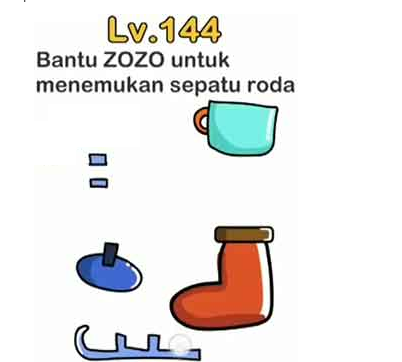 Bantu zozo menemukan sepatu  roda  brain  out  Begini cara 