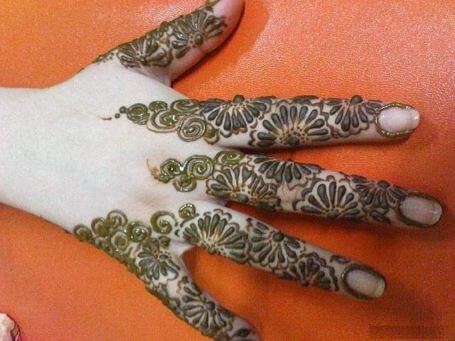 Latest Fancy Fingers Mehndi Design Wallpapers Free Download