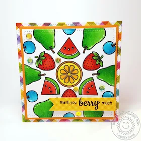 Sunny Studio Stamps: Fresh & Fruity Thank You Card by Lindsey Sams