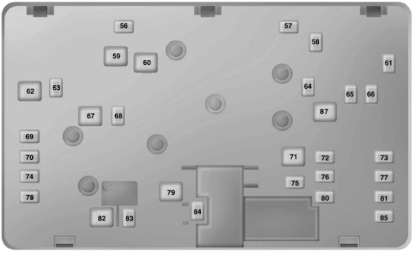 Power Distribution Fuse Box Diagram - Bottom