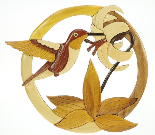 Hand Carved Wood Birds