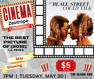 Cinema Zeotrope to present "If Beale Street Could Talk" on Tuesday at THE BLACK BOX - 7 PM