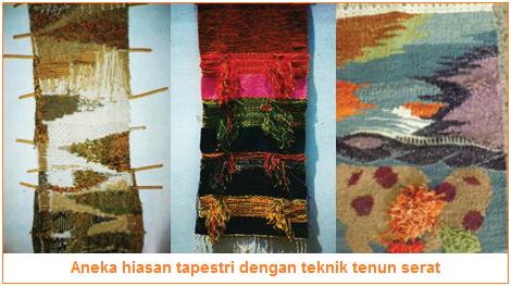 Bahan Alat  dan Proses Pembuatan  Hiasan Tapestri 