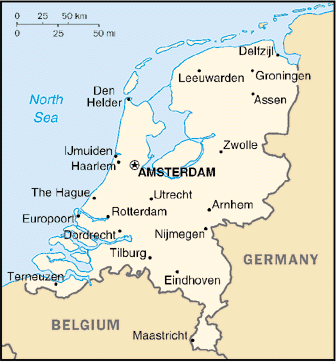 Political Map of Netherlands 3