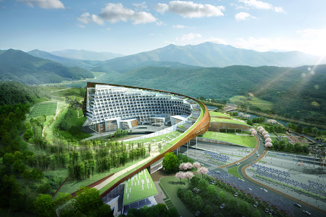 Photo of new complex between the mountains