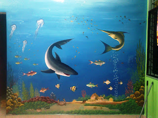 MURAL ART, ALAM LAUT, MARINE LIFE, UNDERWATER