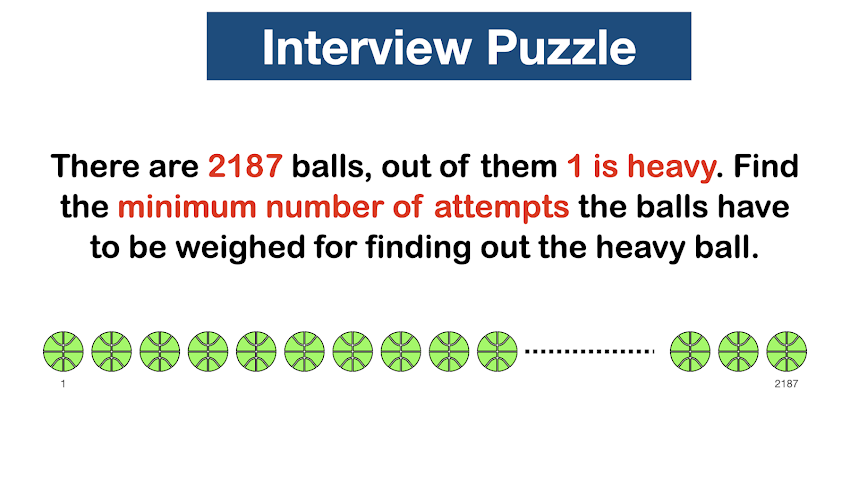 Weight of Heavy Ball - Interview Puzzle