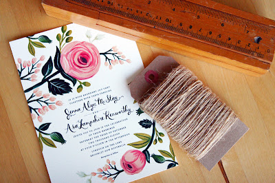 Floral roses Wedding Invitations