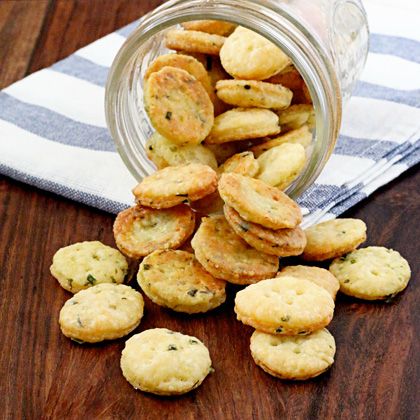 Cheddar Cheese and Chive Crackers
